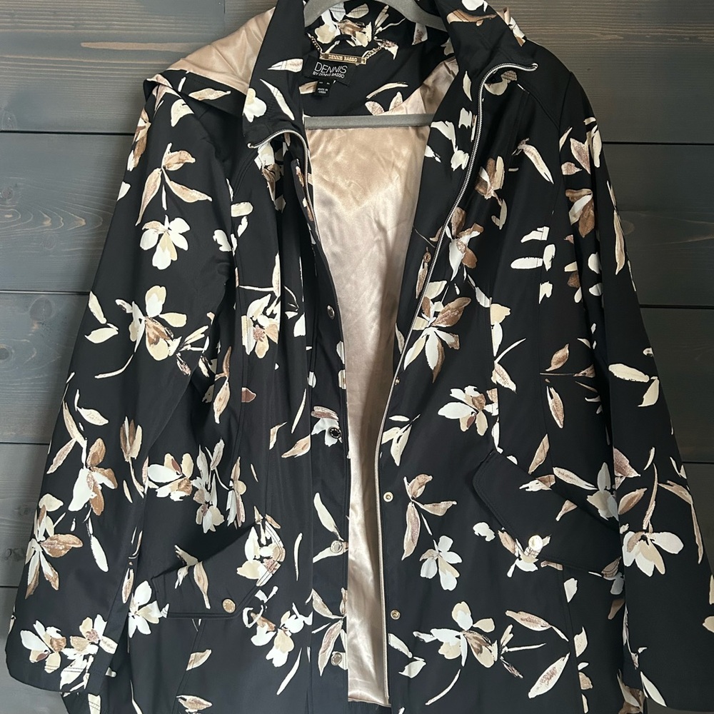 Dennis Basso printed coat XL
